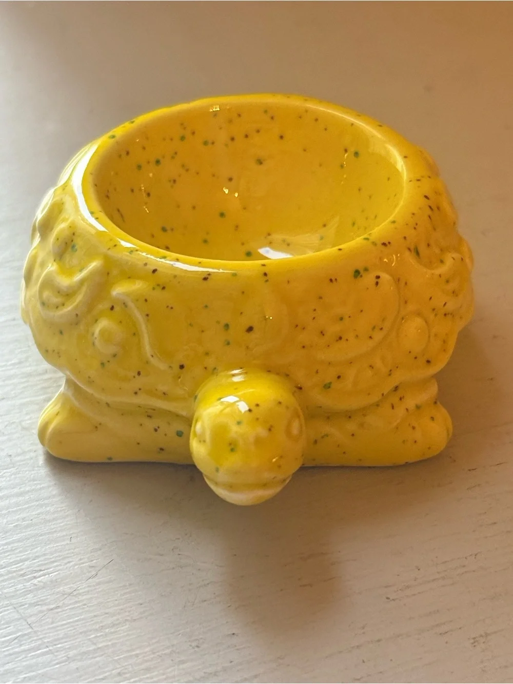 Vintage Retro 1977 Signed Ceramic Turtle Mini Trinket Dish Planter